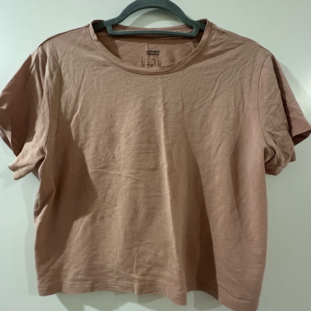 Girlfriend Collective Oyster Gia Crop Tee